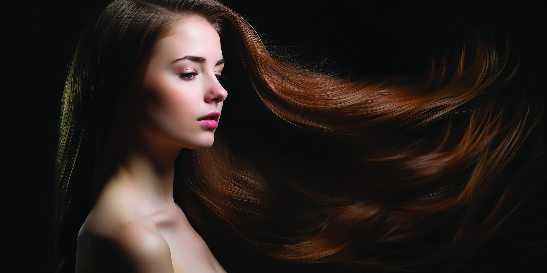 Oreika Professional flowing hair editorial
